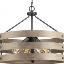 PROGRESS LIGHTING P500023-143 - Gulliver Collection Four-Light Graphite Coastal Pendant Light