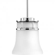 PROGRESS LIGHTING P5066-15 - Cascadia Collection One-Light Polished Chrome Etched Glass Coastal Mini-Pendant Light