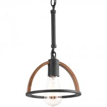 PROGRESS LIGHTING P5315-71 - Trestle Collection One-Light Gilded Iron Farmhouse Mini-Pendant Light