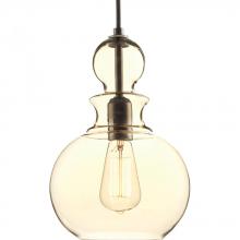 PROGRESS LIGHTING P5334-20 - Staunton Collection One-Light Antique Bronze Champagne Glass Global Pendant Light