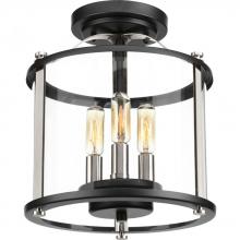 PROGRESS LIGHTING P550011-031 - Squire Collection Three-Light Semi-Flush Convertible