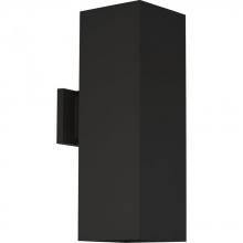 PROGRESS LIGHTING P5644-31 - 6" Square Two-Light Black Up/Down Modern Outdoor Wall Light