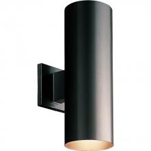 PROGRESS LIGHTING P5675-31 - 5" Cylinder Two-Light Black Up/Down Modern Outdoor Wall Light