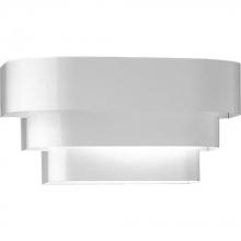 PROGRESS LIGHTING P7103-30 - Louvered Sconce 7" One-Light White Modern Wall Light