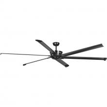 PROGRESS LIGHTING P250030-031 - Huff Collection Indoor/Outdoor 96" Six-Blade Black Ceiling Fan