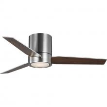 PROGRESS LIGHTING P250058-009-30 - Braden Collection 44" 3-Blade Brushed Nickel LED Mid-Century Modern Indoor Hugger Ceiling Fan