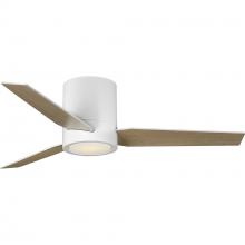 PROGRESS LIGHTING P250058-028-30 - Braden Collection 44" 3-Blade Matte White LED Mid-Century Modern Indoor Hugger Ceiling Fan