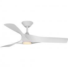 PROGRESS LIGHTING P250060-028-30 - Ryne Collection 52" 3-Blade Matte White LED Transitional Indoor/Outdoor DC Ceiling Fan