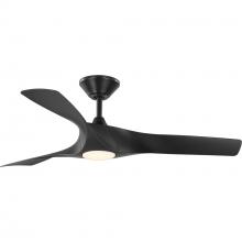 PROGRESS LIGHTING P250060-031-30 - Ryne Collection 52" 3-Blade Matte Black LED Transitional Indoor/Outdoor DC Ceiling Fan