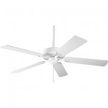 PROGRESS LIGHTING P250066-030 - AirPro 52-Inch White 5-Blade AC Motor Traditional Ceiling Fan