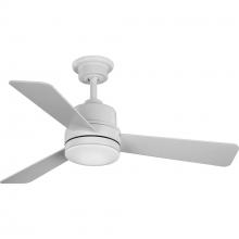 PROGRESS LIGHTING P2555-2830K - Trevina II Collection 44" Three-Blade Satin White Ceiling Fan