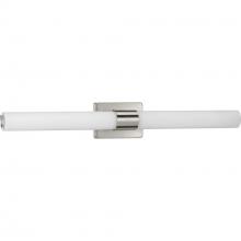 PROGRESS LIGHTING P300151-009-30 - Blanco LED Collection 32" Brushed Nickel Etched White Glass Modern Bath Vanity Light