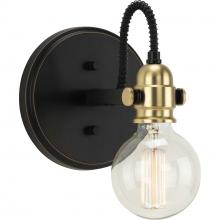 PROGRESS LIGHTING P300189-020 - Axle Collection One-Light Antique Bronze Vintage Style Bath Vanity Wall Light