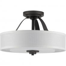 PROGRESS LIGHTING P350098-143 - Kene Collection Graphite Two-Light Semi-Flush Convertible