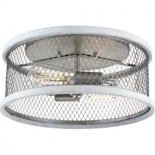 PROGRESS LIGHTING P350154-141 - Austelle Collection Two-Light Galvanized 14" Flush Mount