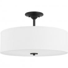 PROGRESS LIGHTING P350167-143 - Inspire Collection Graphite Three-Light 18" Semi-Flush Mount