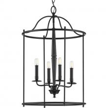 PROGRESS LIGHTING P500210-031 - Durrell Collection Four-Light Black Medium Foyer