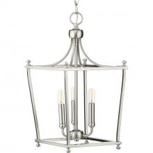 PROGRESS LIGHTING P500213-009 - Parkhurst Collection Brushed Nickel Three-Light Foyer