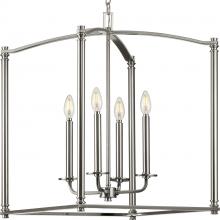 PROGRESS LIGHTING P500240-009 - Winslett Collection Brushed Nickel Four-Light Foyer