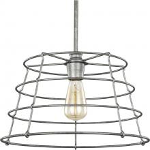 PROGRESS LIGHTING P500282-141 - Chambers Collection One-Light Galvanized Finish Farmhouse Pendant Light