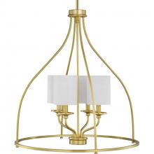 PROGRESS LIGHTING P500285-012 - Bonita Collection Four-Light Satin brass Foyer Chandelier