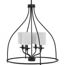 PROGRESS LIGHTING P500285-031 - Bonita Collection Four-Light Black Foyer Chandelier