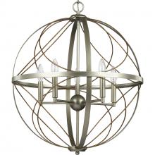 PROGRESS LIGHTING P500287-134 - Brandywine Collection Five-Light Silver Ridge Farmhouse Pendant Light