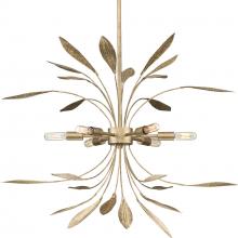 PROGRESS LIGHTING P500415-168 - Mariposa Collection Six-Light Antique Gold Hanging Pendant Light