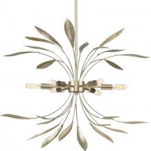 PROGRESS LIGHTING P500415-176 - Mariposa Collection Six-Light Gilded Silver Hanging Pendant Light