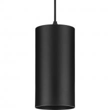 PROGRESS LIGHTING P550100-031-30 - 6" Black Outdoor LED Aluminum Cylinder Cord-Mount Hanging Light