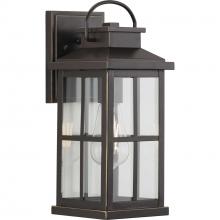 PROGRESS LIGHTING P560265-020 - Williamston Collection One-Light Antique Bronze and Clear Glass Transitional Style Medium Outdoor Wa