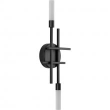 PROGRESS LIGHTING P710103-031-30 - Quadrant LED Collection Two-Light Matte Black Modern Style Wall Light