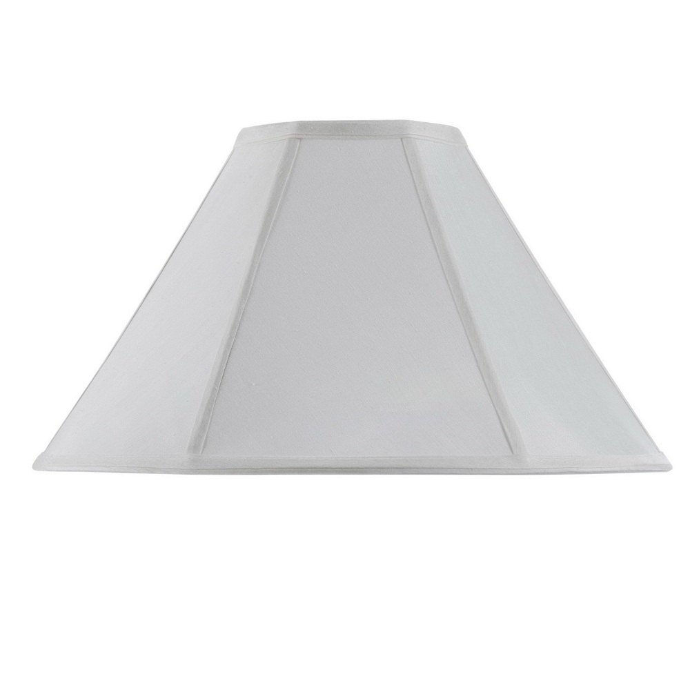 12" Tall White Fabric Shade