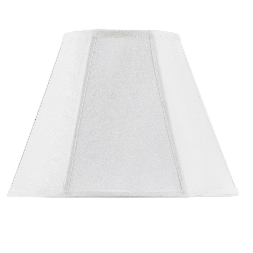 13" Tall White Fabric Shade