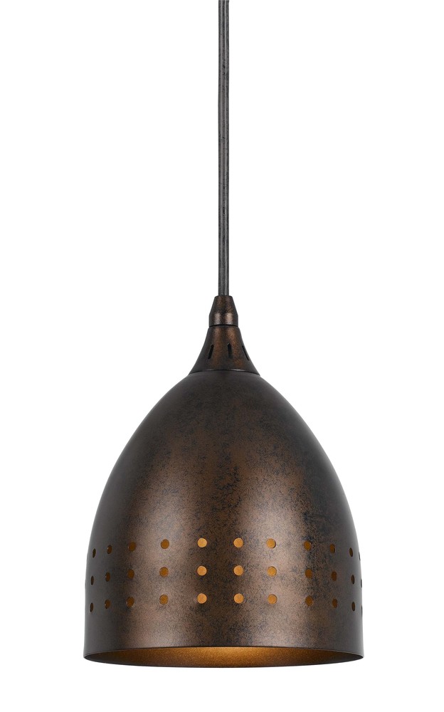 9.1" Tall Metal Pendant in Oil Rubbed Bronze