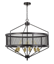 CAL Lighting FX-3743-6 - 60W X 6 Halle Metal Chandelier (Edison Bulbs Are Not Included)