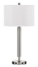 CAL Lighting LA-2004NS-5R-BS - 30" Height Metal Night Stand Lamp in Brushed Steel Finish