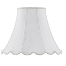 CAL Lighting SH-8105/12-WH - 9.5" Tall White Fabric Shade