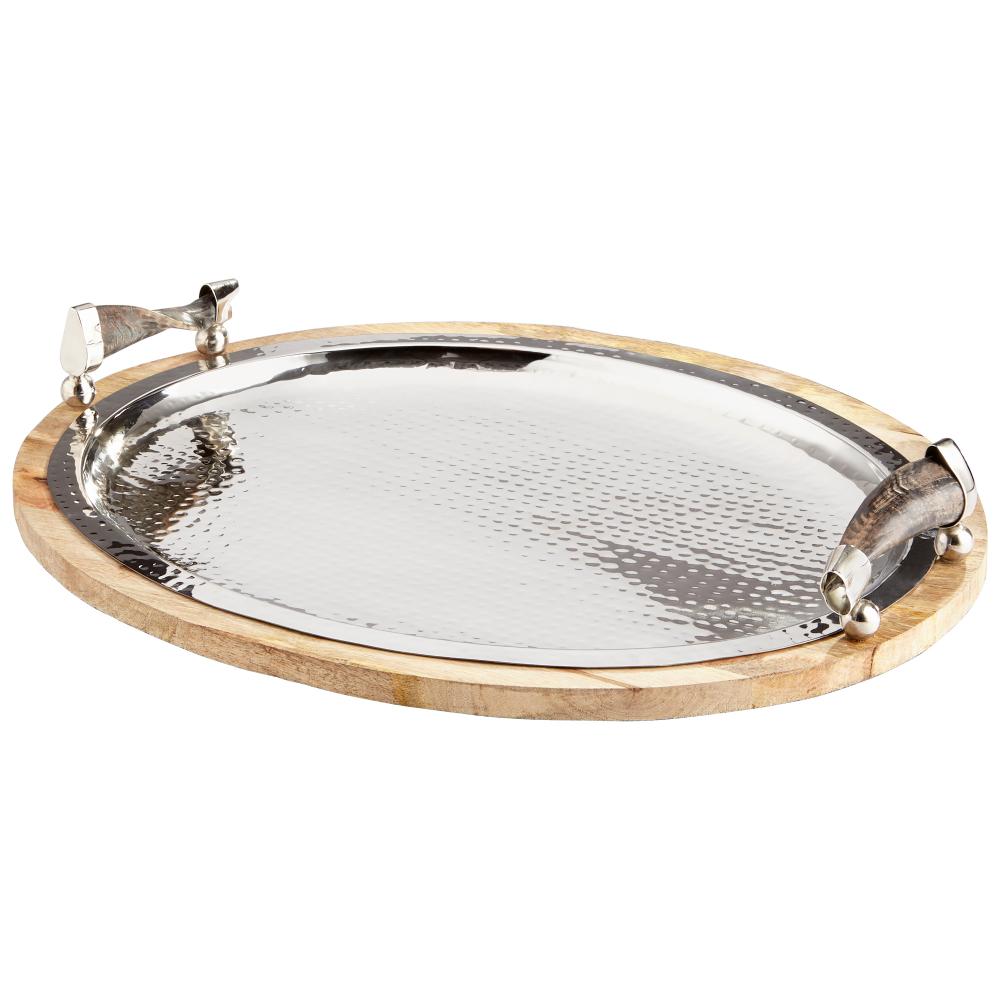 Cornet Tray Natural And Polished Nickel