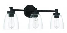 Craftmade 12724FB3 - Henning 3 Light Vanity in Flat Black