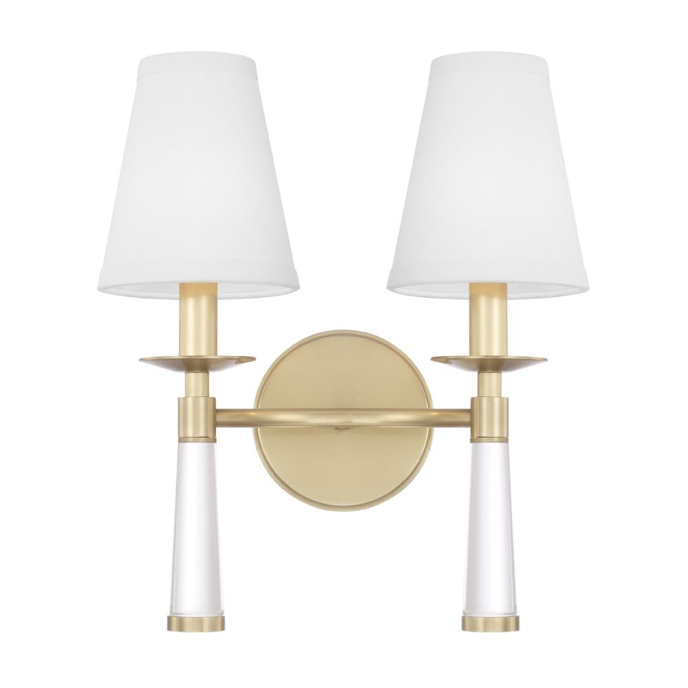 Baxter 2 Light Aged Brass Sconce