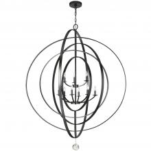 Crystorama 587-MK - Luna 9 Light Matte Black Chandelier