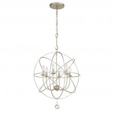 Crystorama 9226-OS - Solaris 6 Light Olde Silver Sphere Chandelier