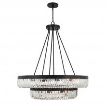 Crystorama ALI-B2026-CZ - Alister 26 Light Charcoal Bronze Chandelier