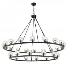 Crystorama ARA-10269-MK - Aragon 30 Light Matte Black Chandelier