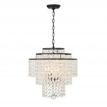 Crystorama GAB-B7304-MK - Gabrielle 4 Light Matte Black Chandelier