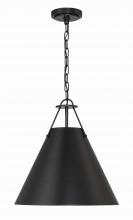 Crystorama XAV-B8305-MK - Xavier 3 Light Matte Black Pendant