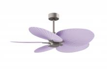 Matthews Fan Company AKTP-BN-LI - Alessandra Tropical 5-blade ceiling fan in Brushed Nickel and Lilac blades.