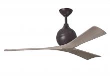 Matthews Fan Company IR3-TB-GA-52 - Irene-3 three-blade paddle fan in Textured Bronze finish with 52" gray ash tone blades.