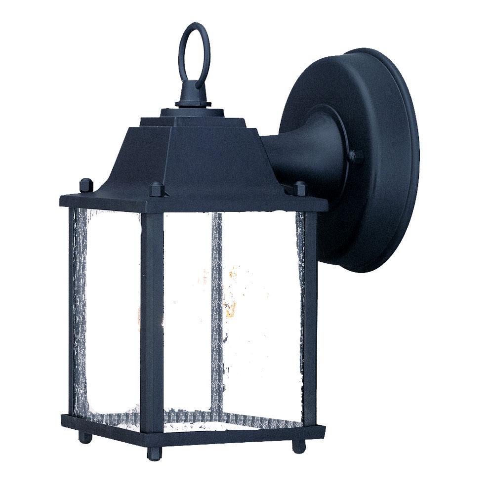 Builder's Choice Collection Wall-Mount 1-Light Outdoor Matte Black Light Fixture